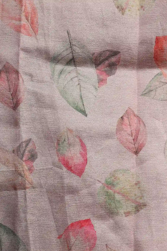 Light Pink Semi Tussar Saree