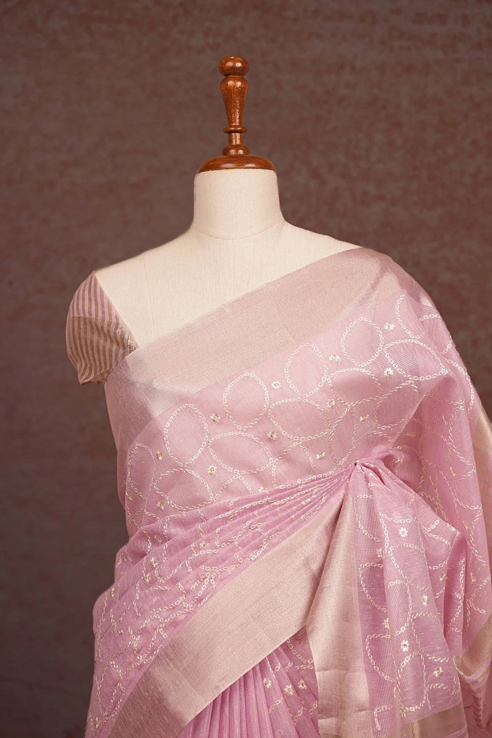 Light Pink Silky Kota Saree