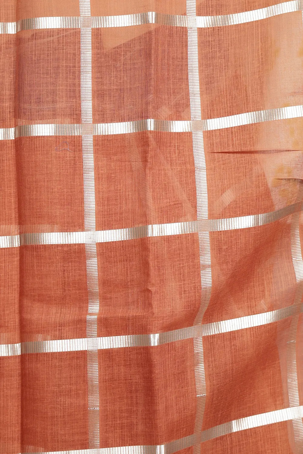 Light Rust Colour Semi Tussar Saree - Seematti