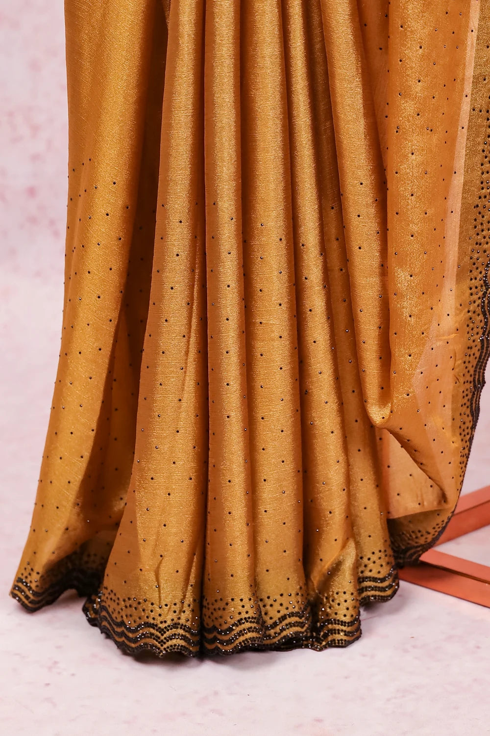 Light Yellow Shimmer Georgette Saree
