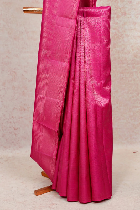Magenta Kancheepuram Silk Saree - Seematti