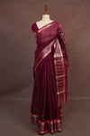 Magenta Purple Cotton Silk Saree
