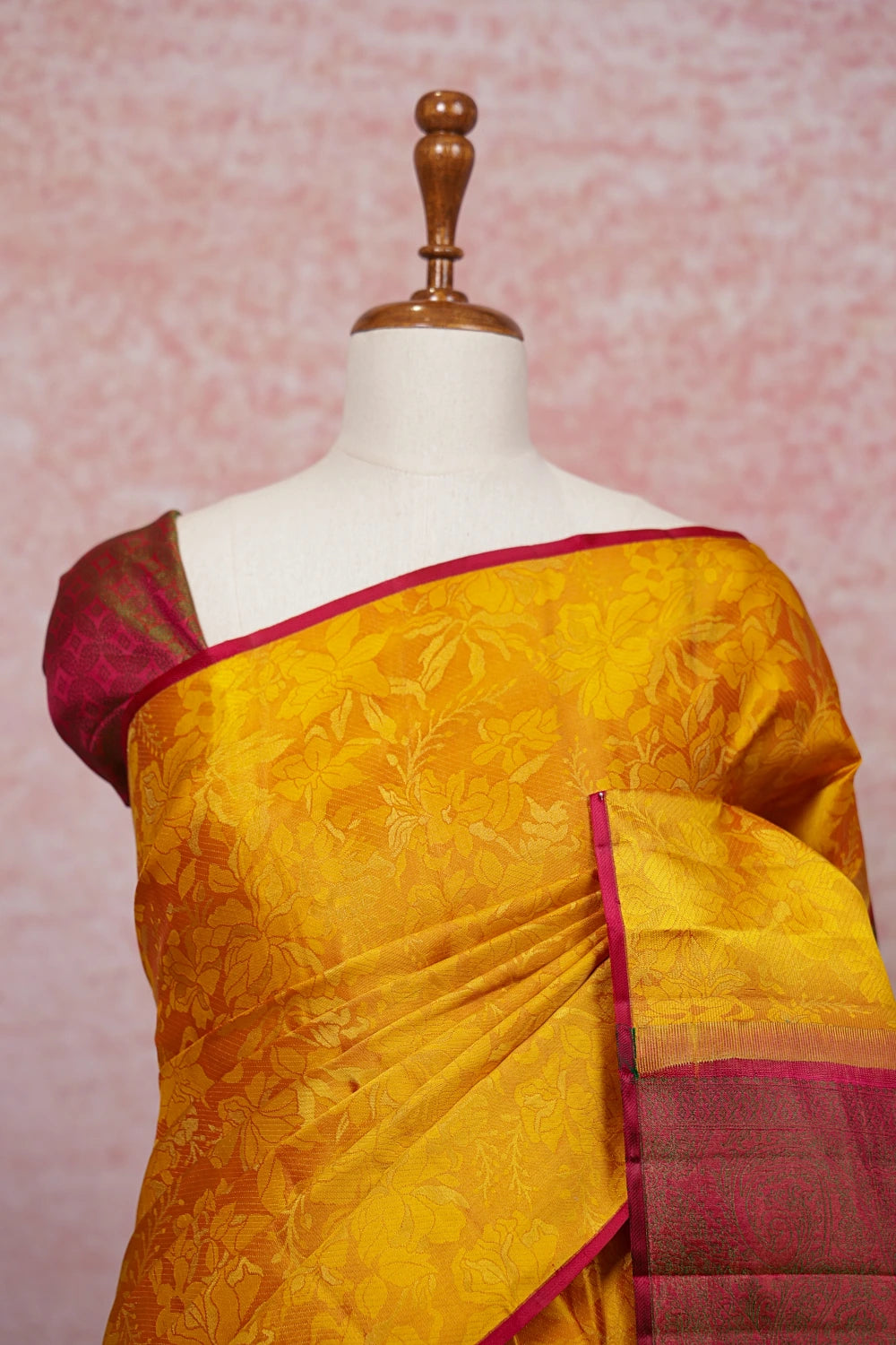 Mango Yellow Color Kancheepuram Silk Saree - Seematti