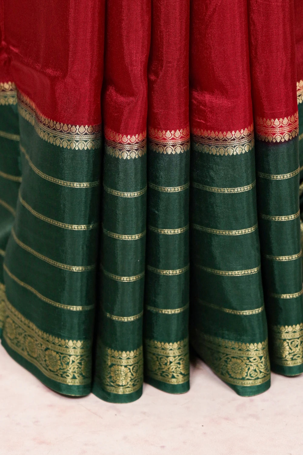 Maroon Banarasi Saree - Seematti