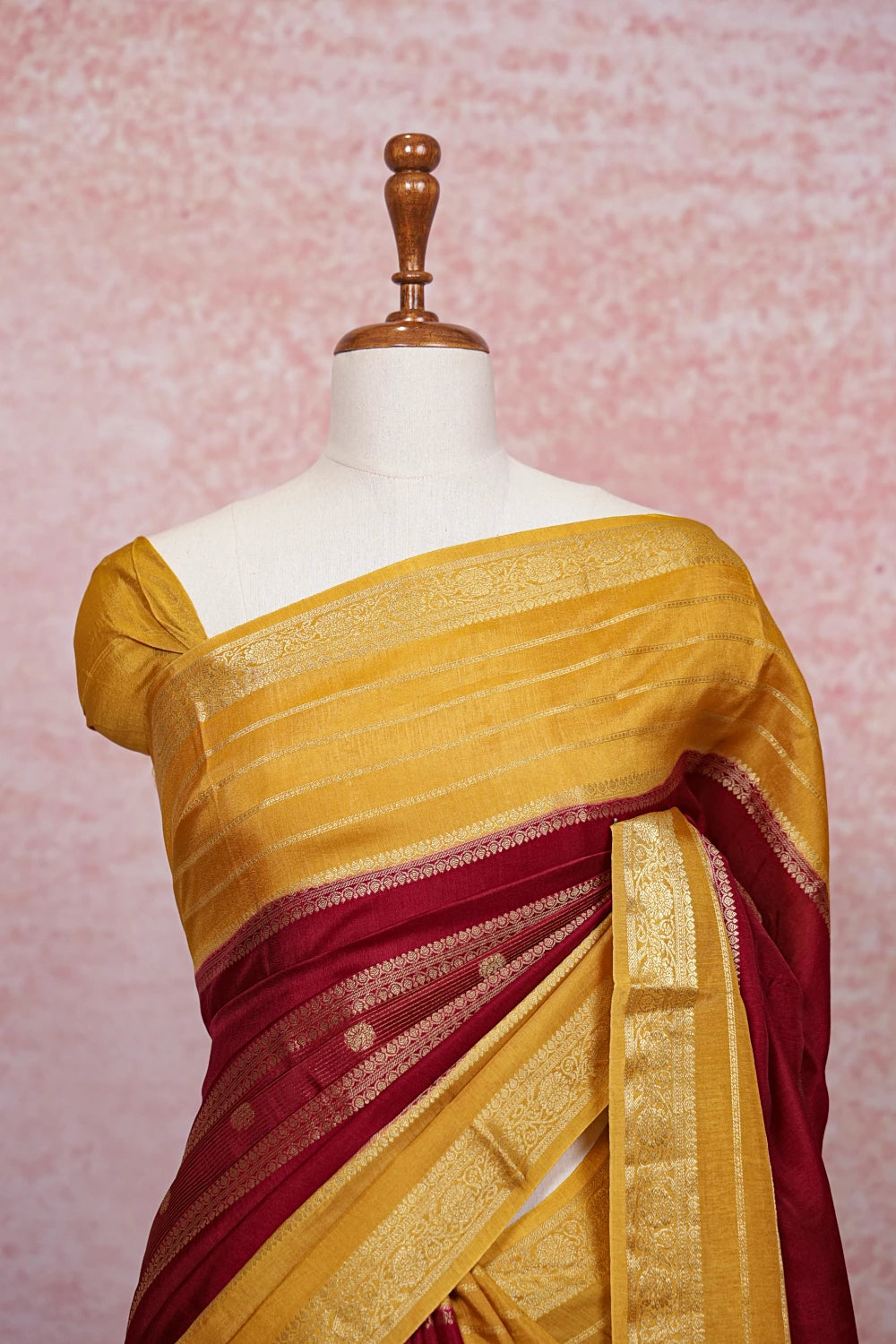 Maroon Banarasi Silk  Saree - Seematti