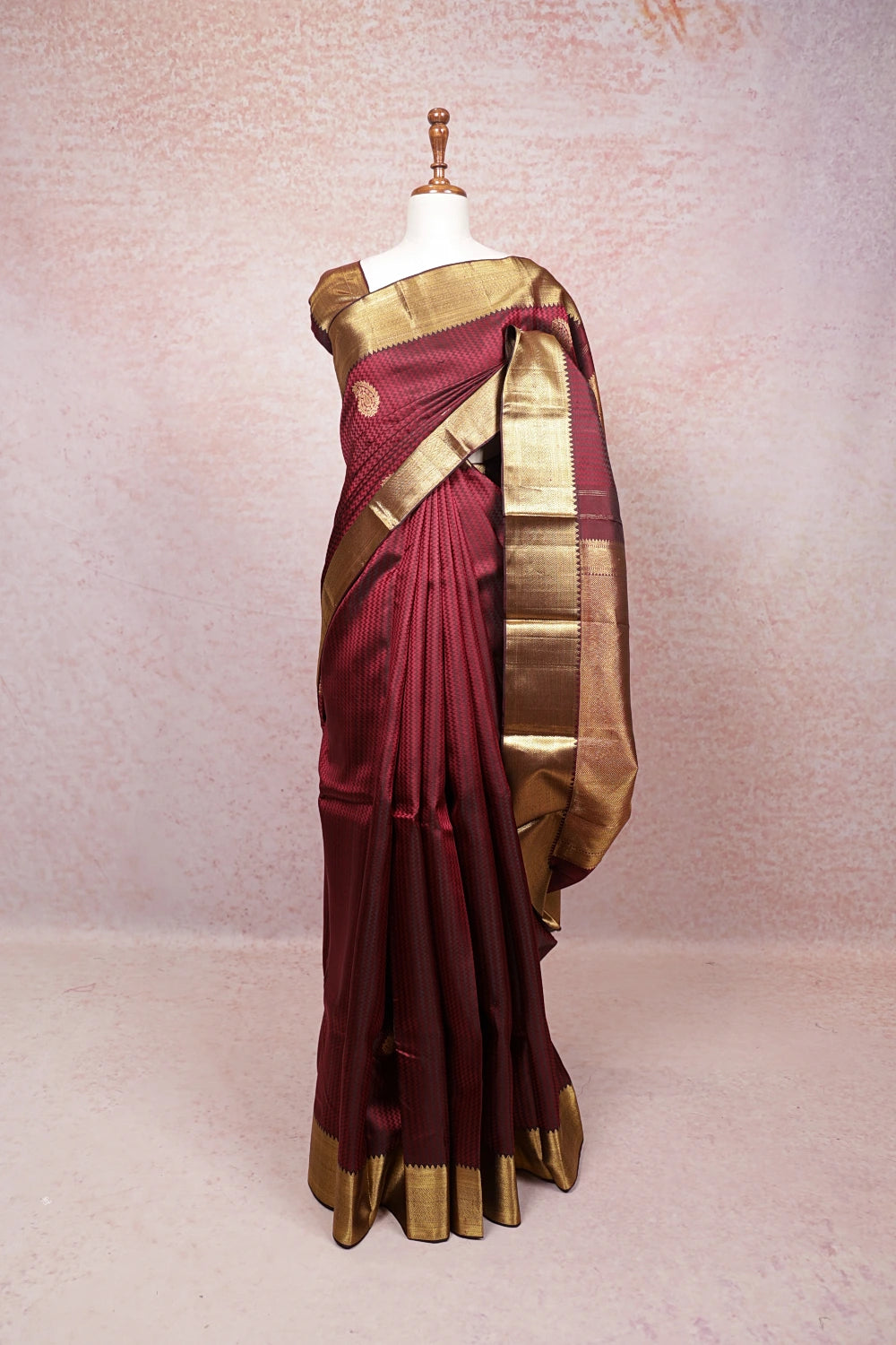 Maroon Kancheepuram Silk Saree - Seematti