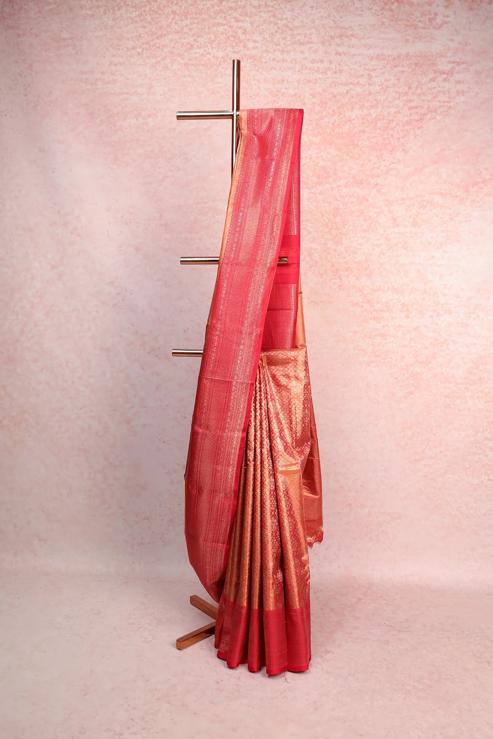 Maroon Kancheepuram Tissue Silk Saree