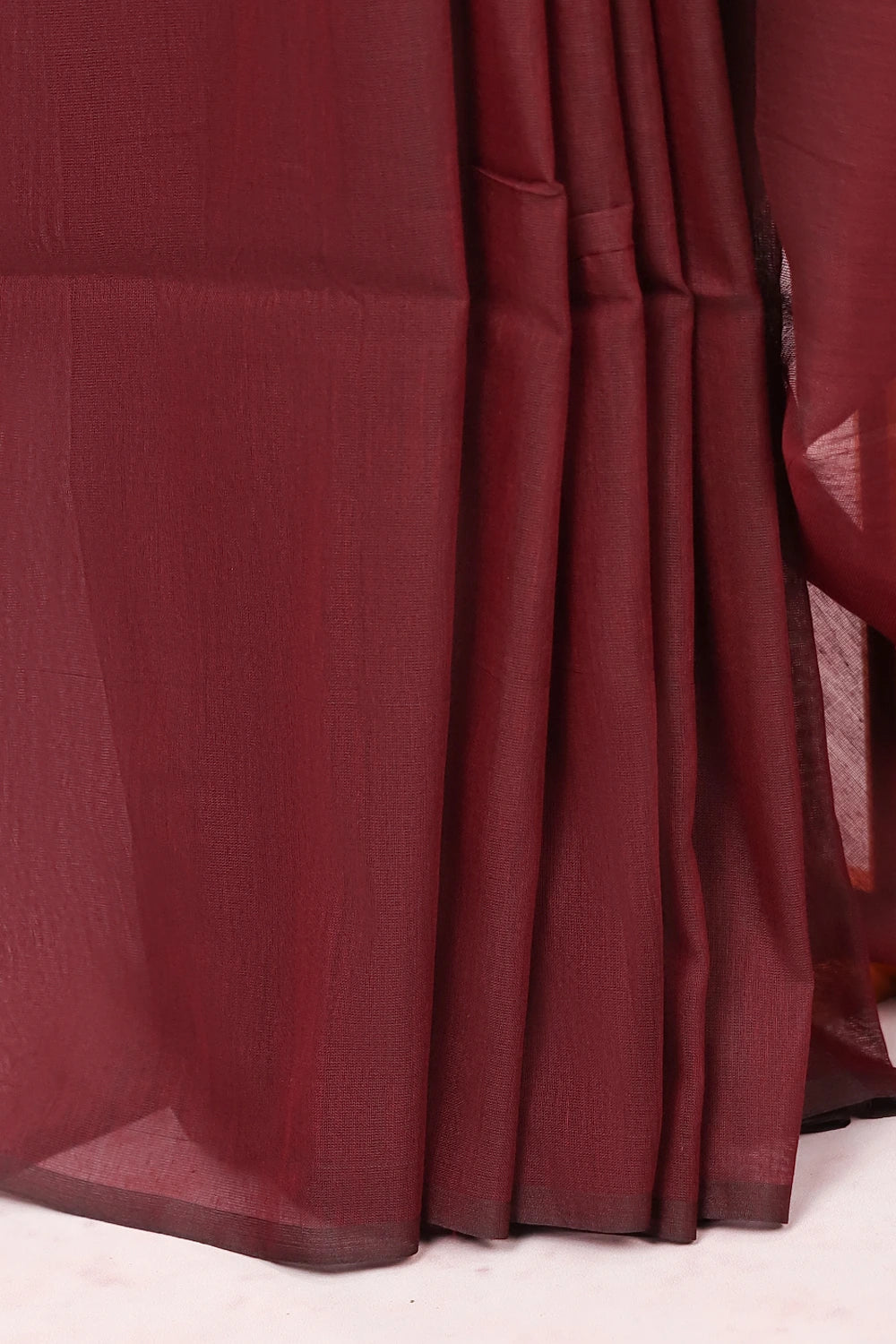 Maroon Mul Cotton Saree