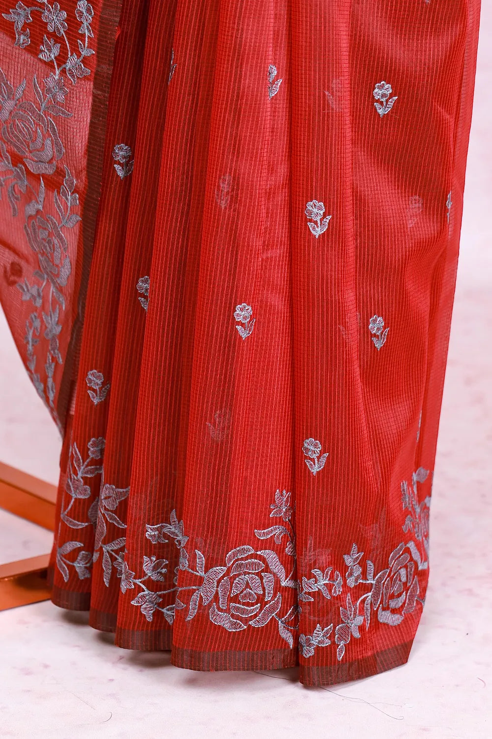 Maroon Net Kota Saree