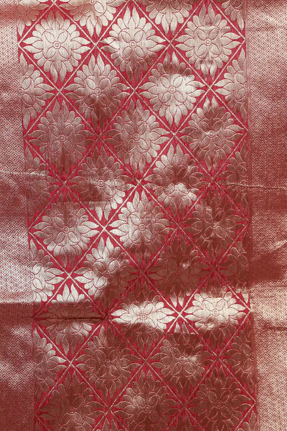 Maroon Semi Banarasi Saree - Seematti
