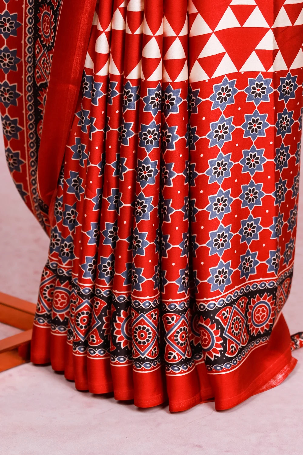 Maroon Semi Modal Saree