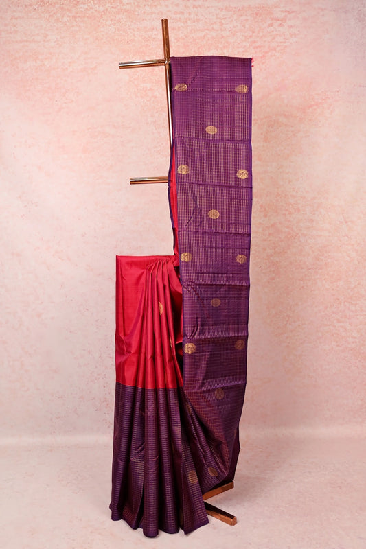 Maroon Traditional Kancheepuram Silk Saree