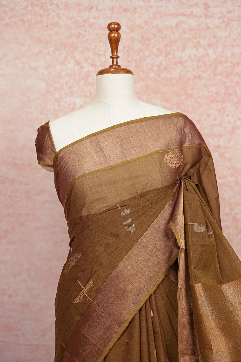Mehandi Green Colour Bengal Cotton Saree