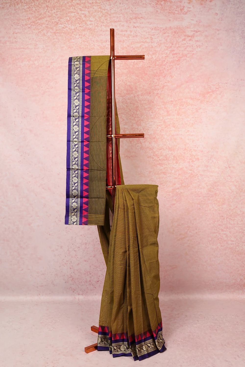 Mehandi Green Cotton Saree