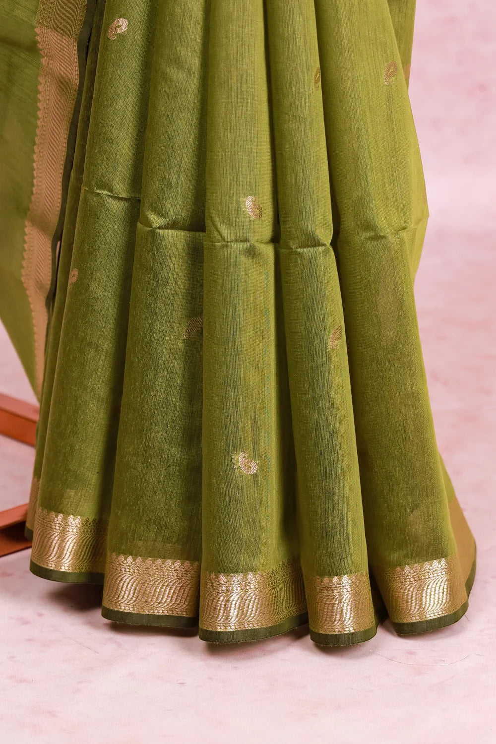 Mehandi Green Cotton Silk Saree