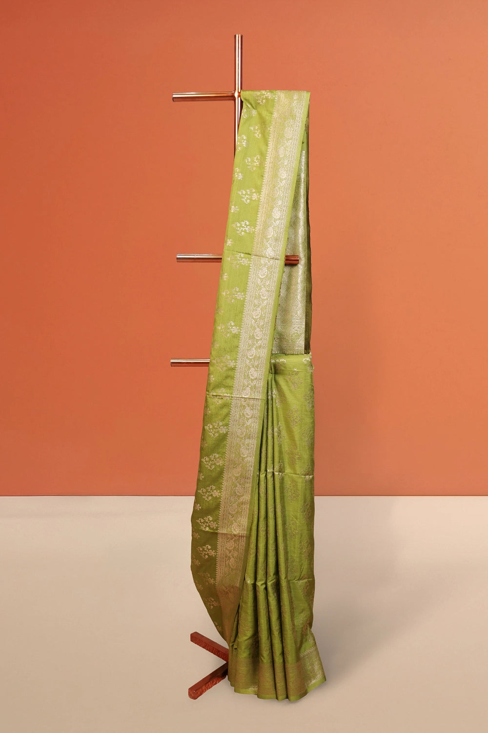 Mehandi Green Semi Jute Saree