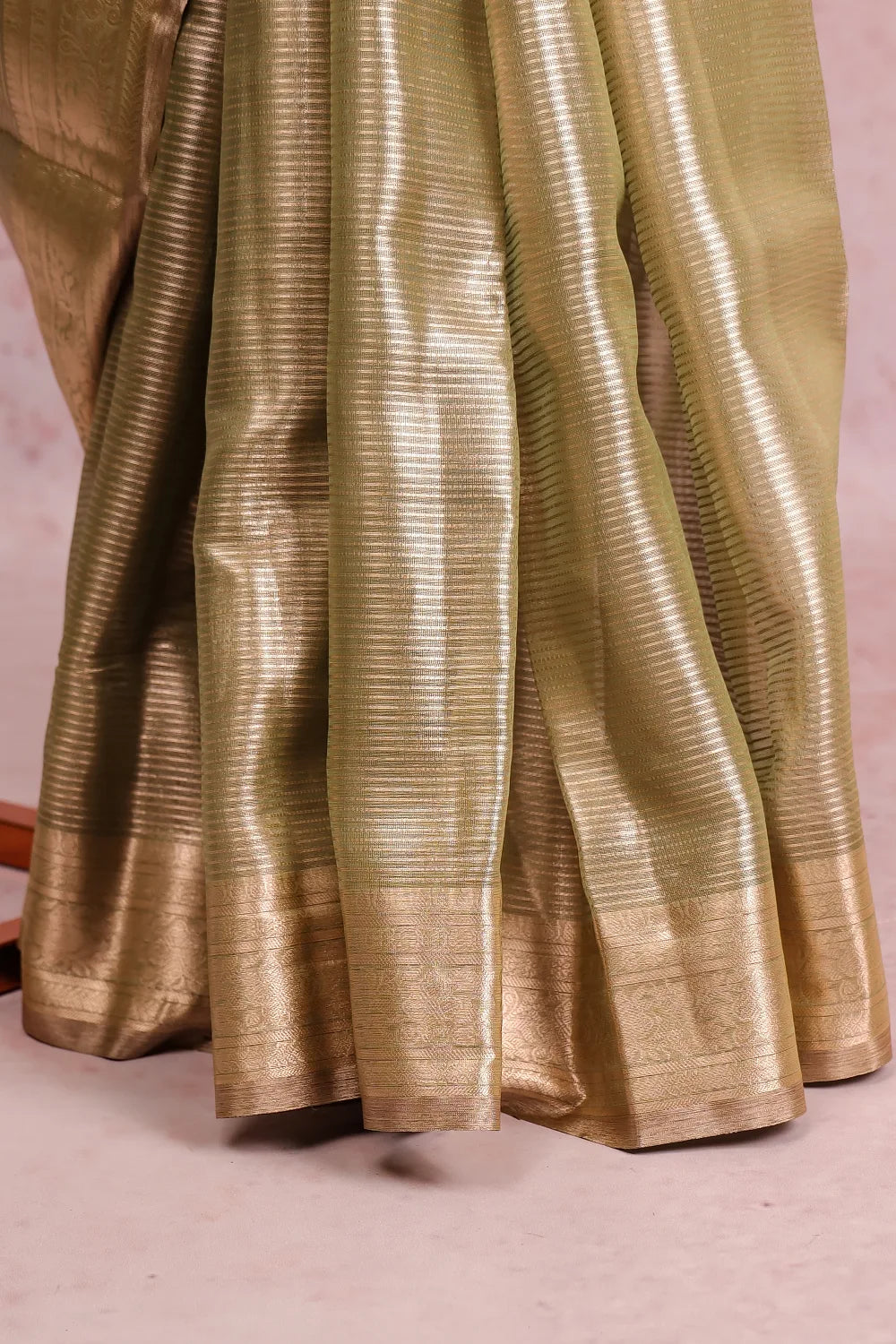 Mehandi Green Semi Tissue Saree