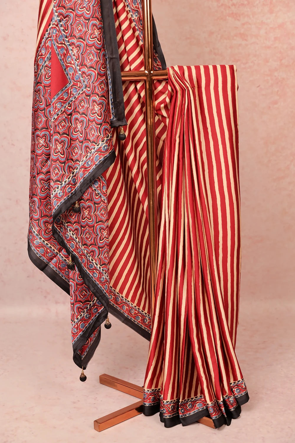 Modal Maroon Casual Saree With Plain Border - Seematti