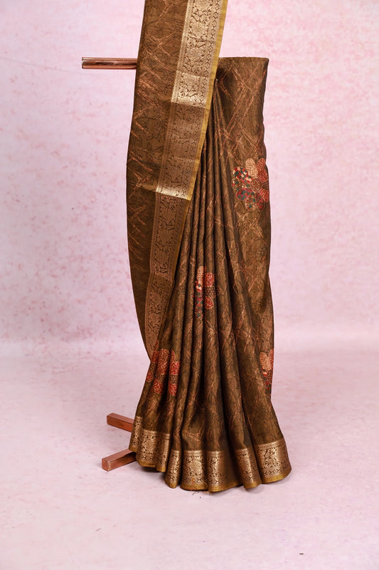 Moss Green Cotton Kota Saree