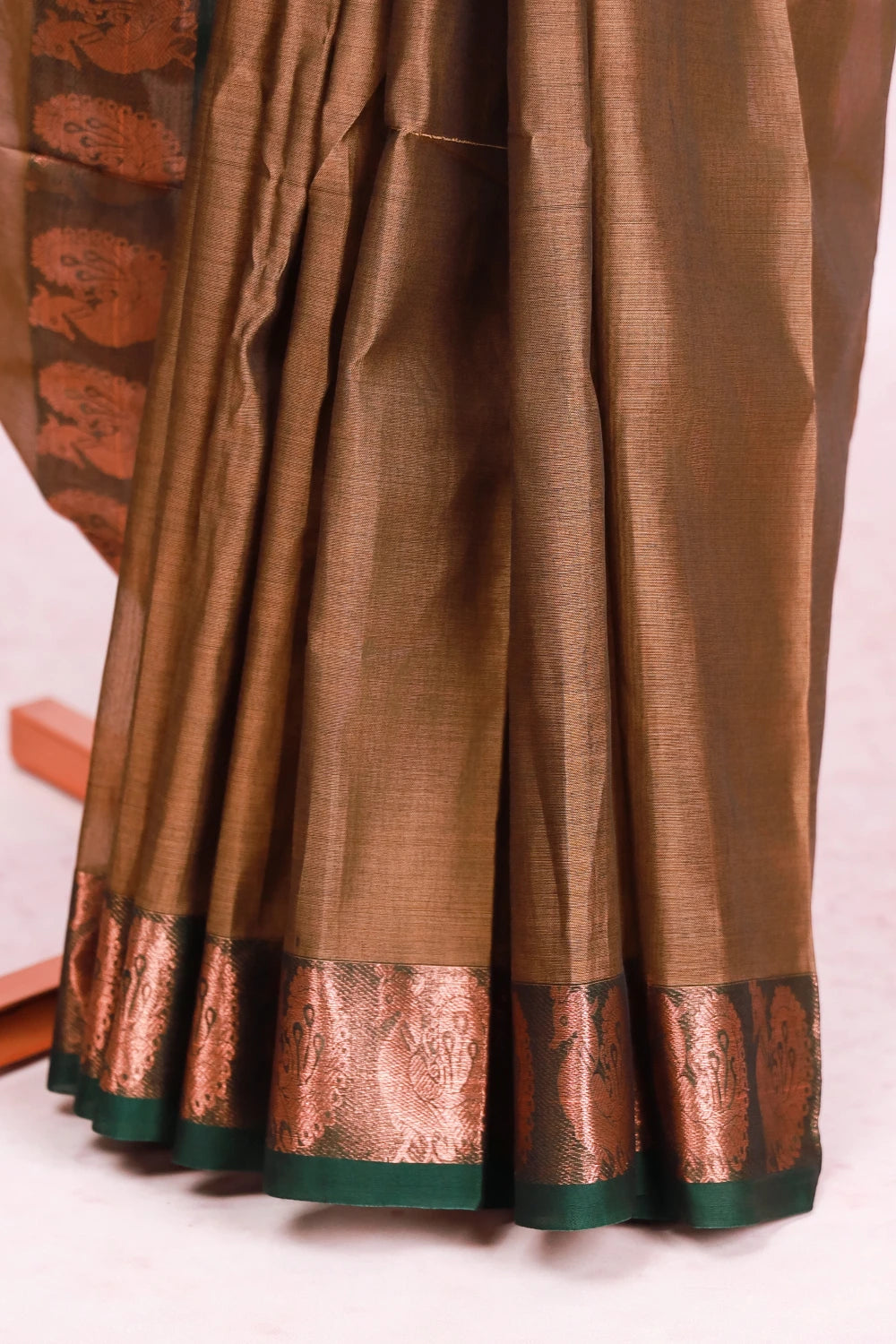 Moss Green Cotton Saree