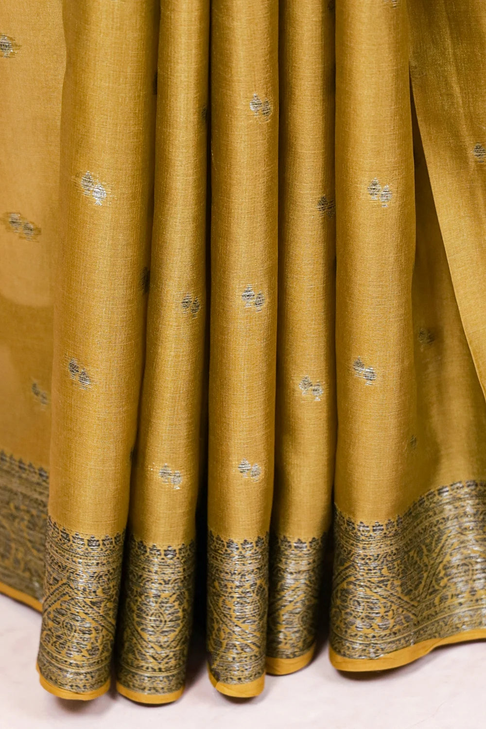 Moss Green Semi Tussar Saree - Seematti