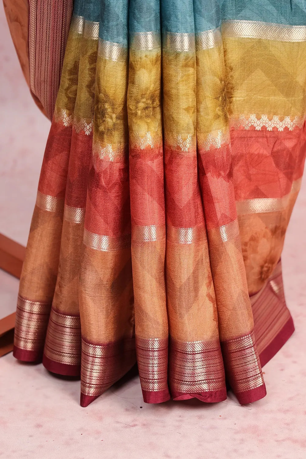 Multi Color Dola Silk Saree