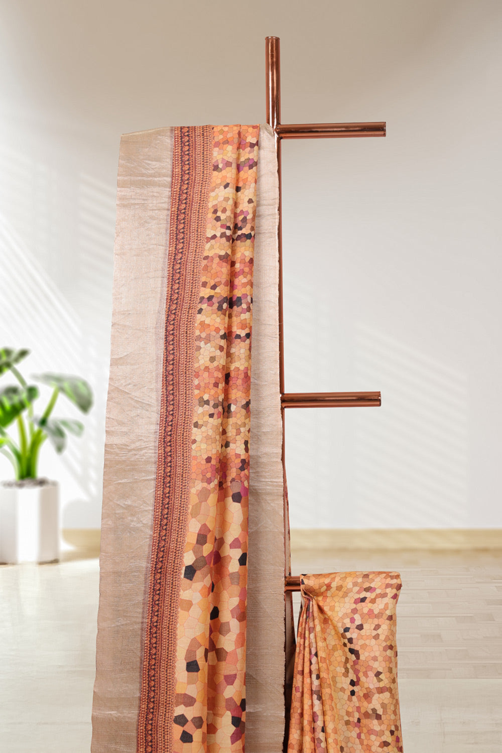 Multi Color Jute Silk Saree - Seematti