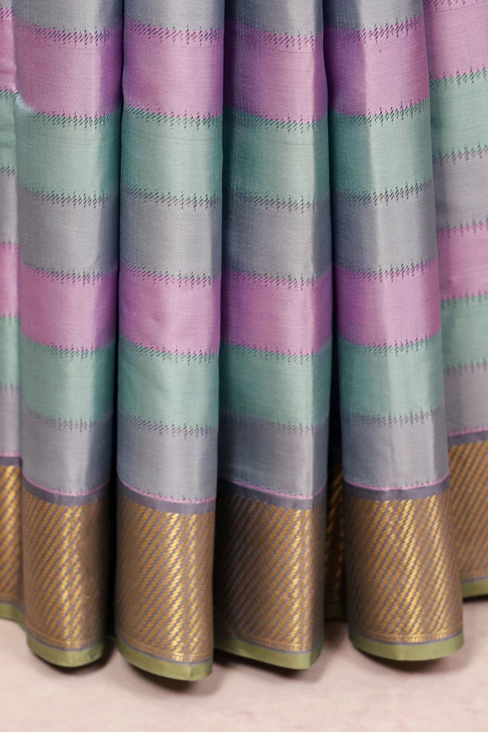 Multi Color Kancheepuram Silk Saree - Seematti