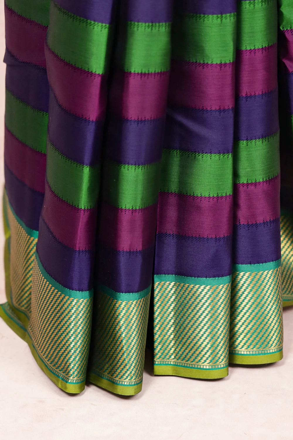 Multi Color Kancheepuram Silk Saree - Seematti