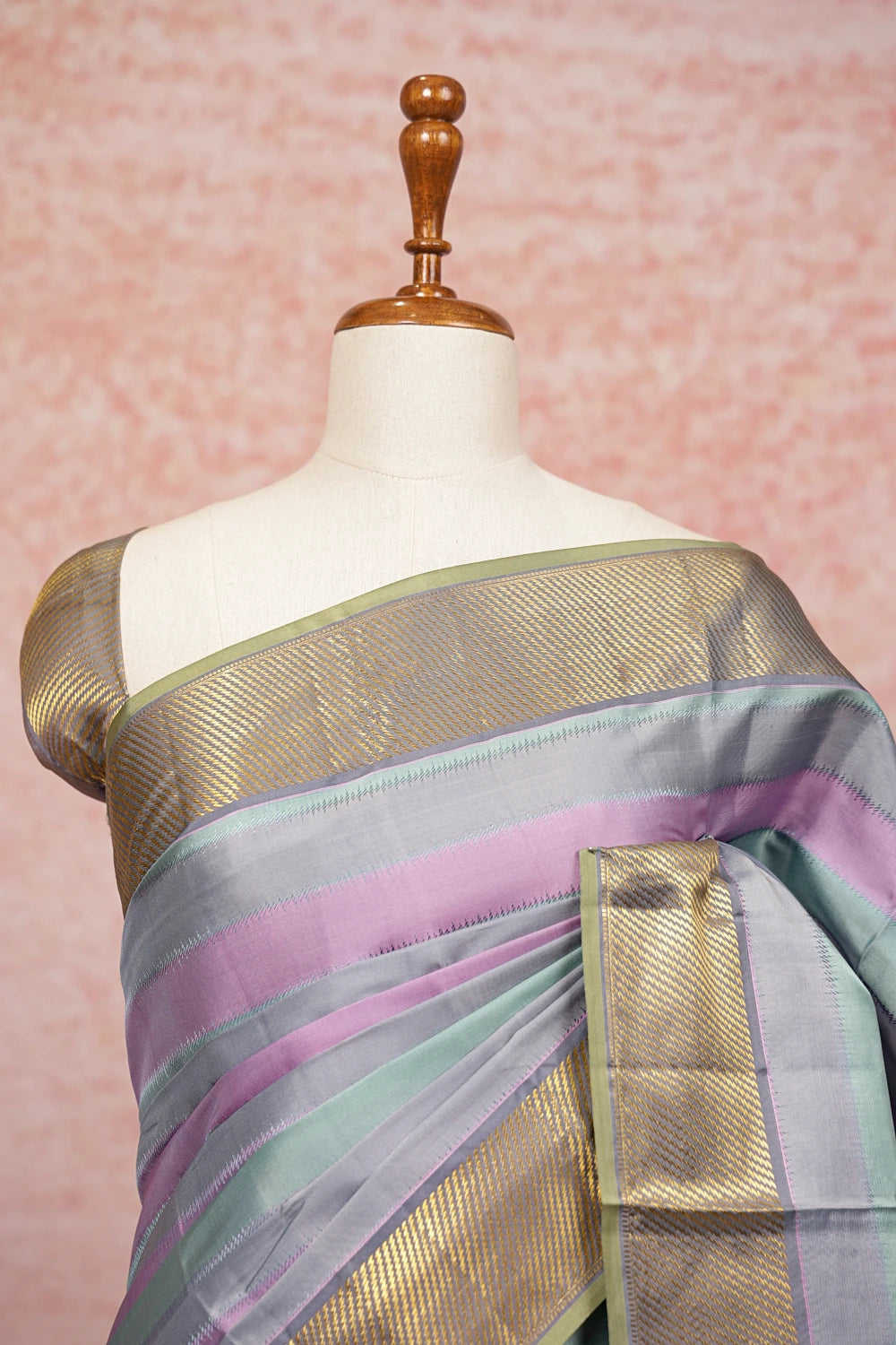 Multi Color Kancheepuram Silk Saree - Seematti