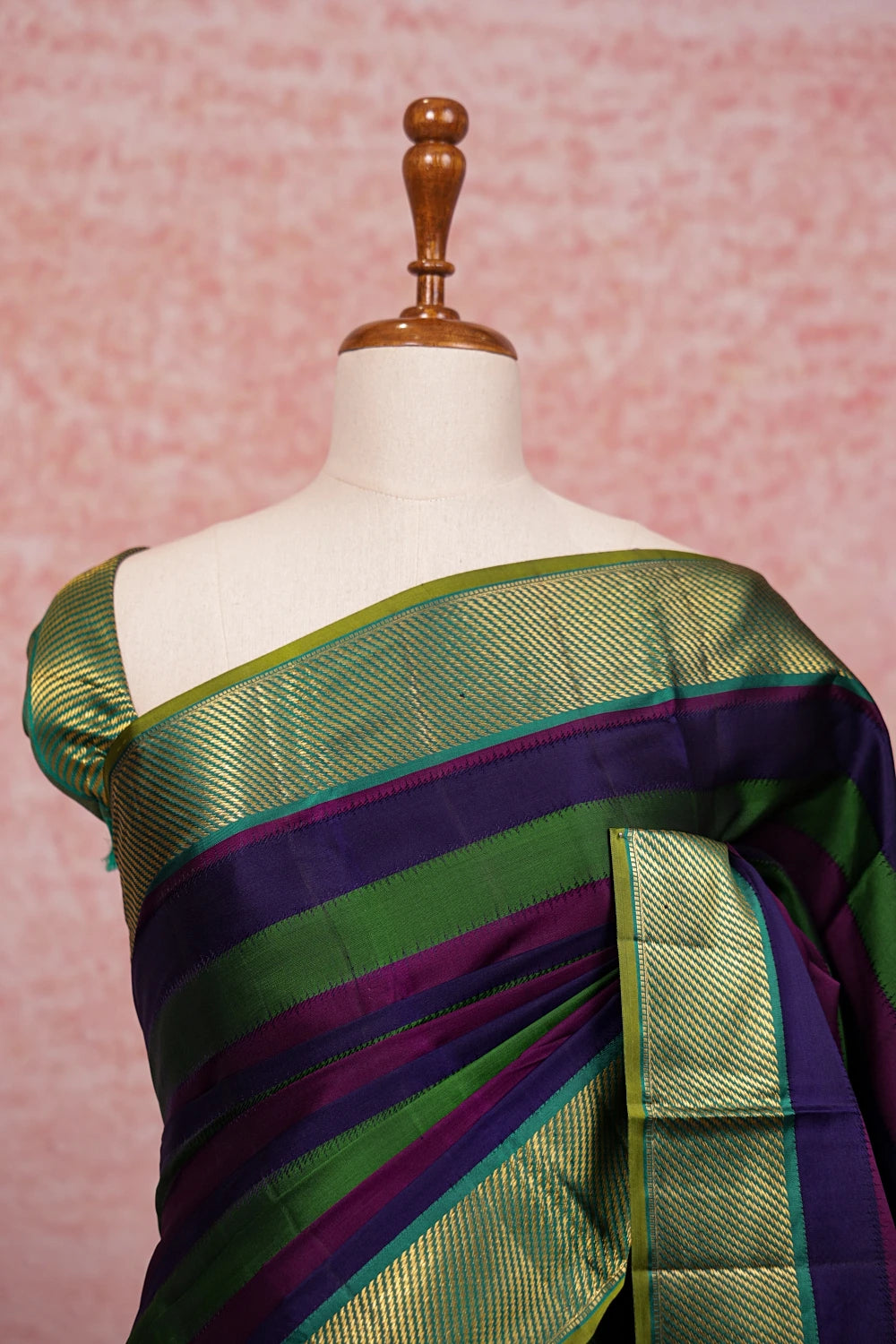 Multi Color Kancheepuram Silk Saree - Seematti