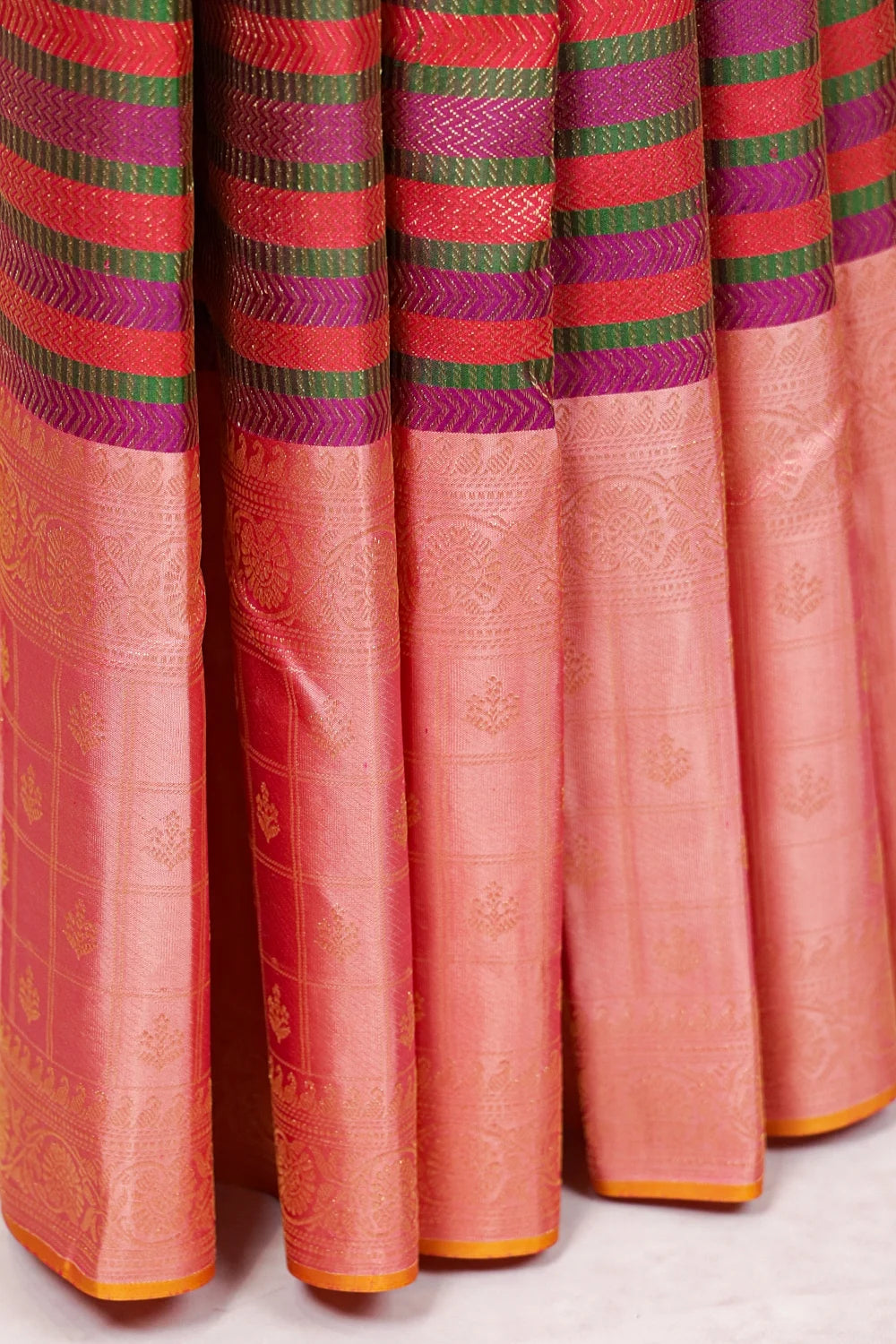 Multi Color Kancheepuram Silk Saree - Seematti