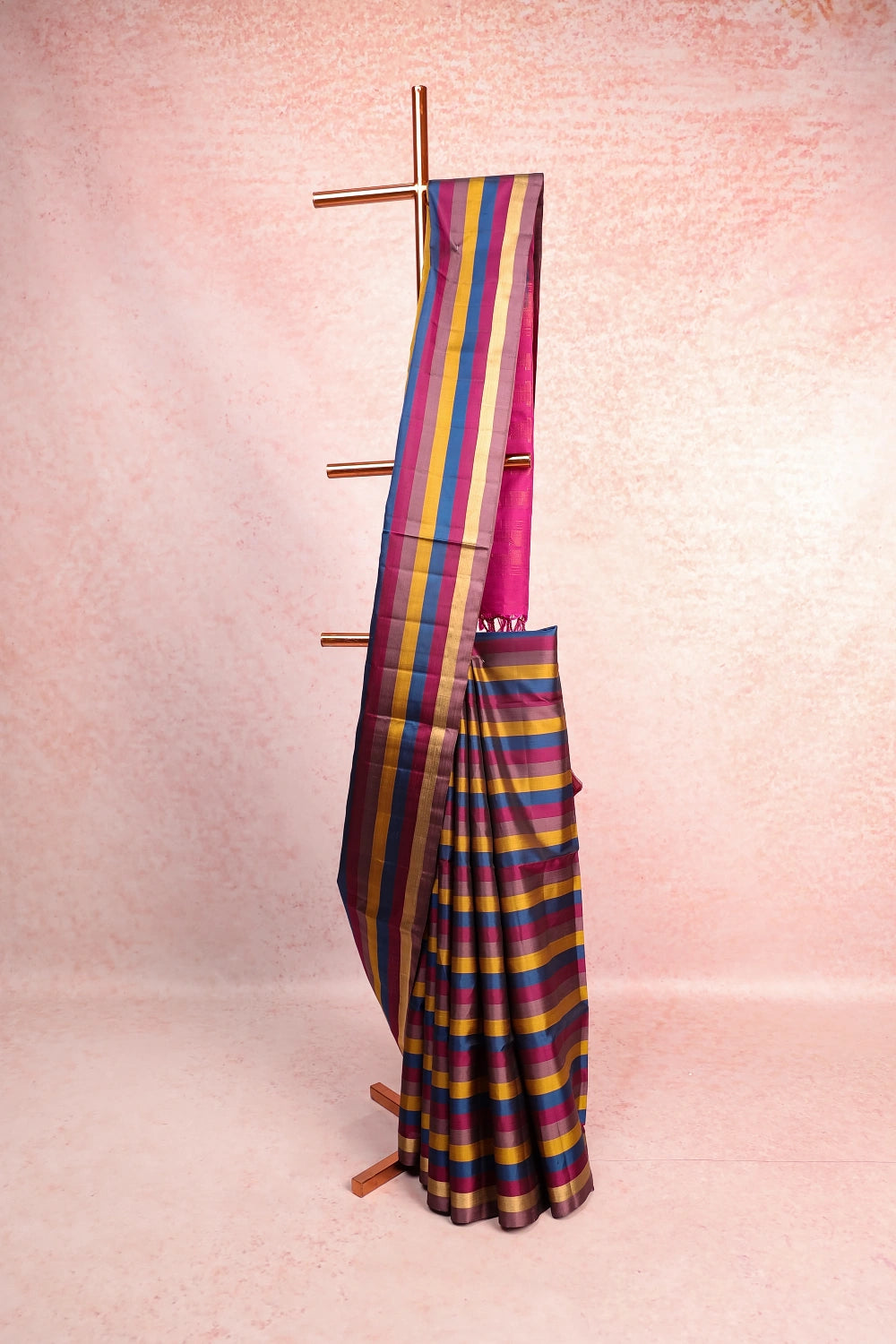 Multi Color Kancheepuram Soft Silk Saree