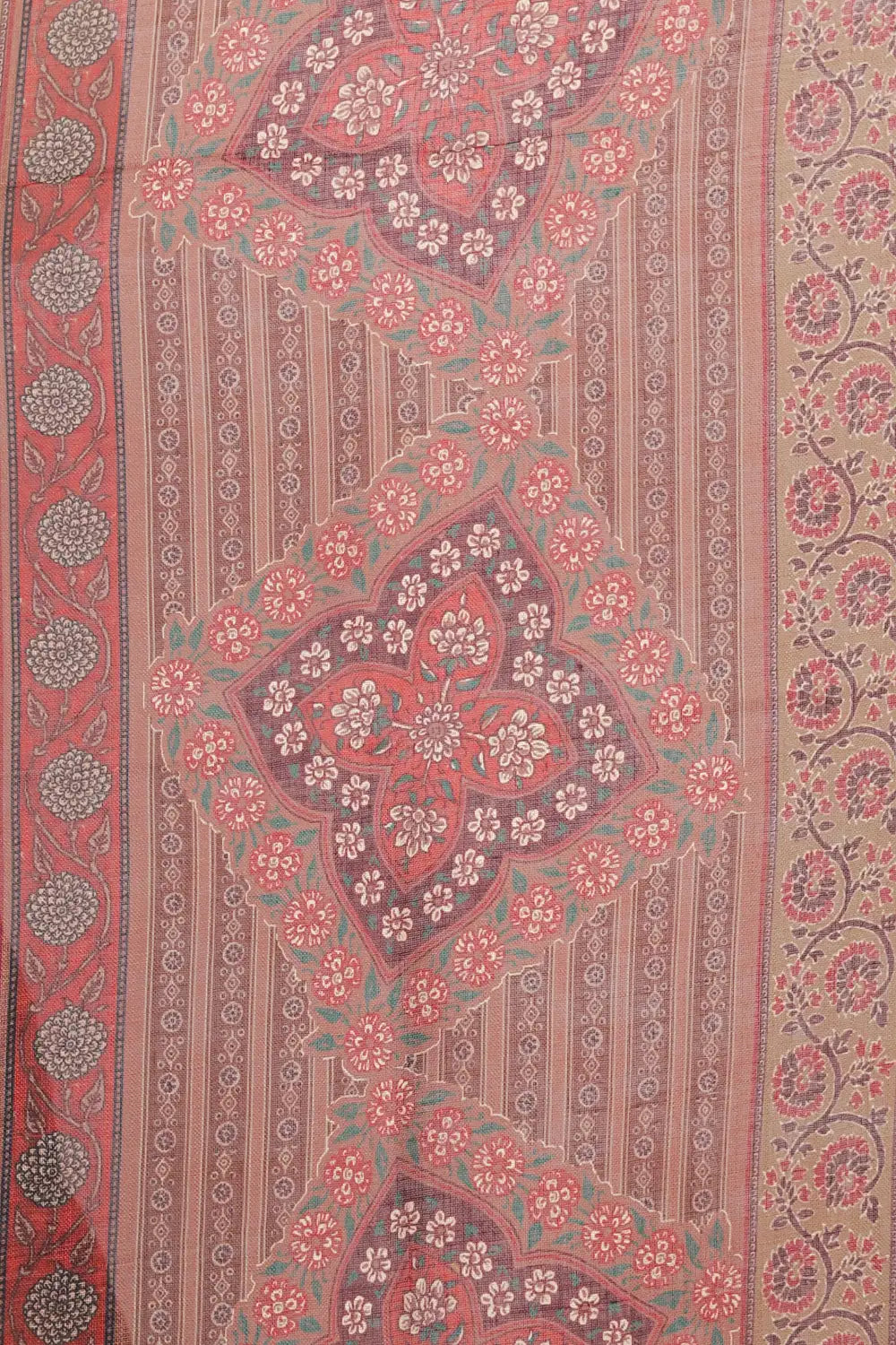 Multi Color Linen Cotton Saree - Seematti