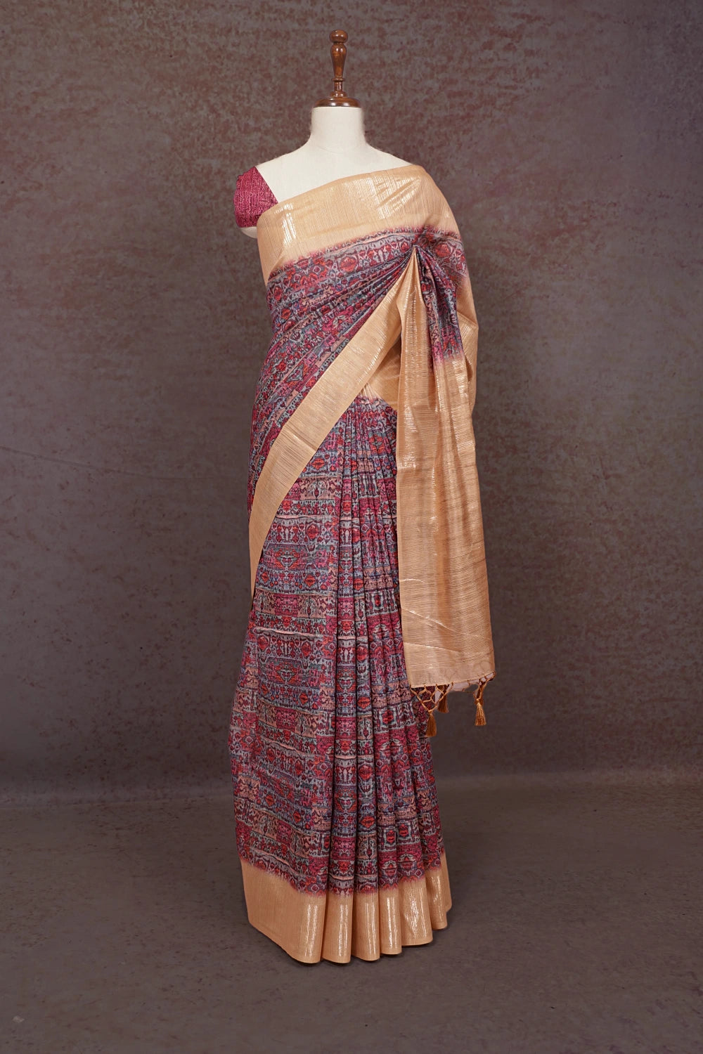 Multi Color Semi Silk Saree - Seematti