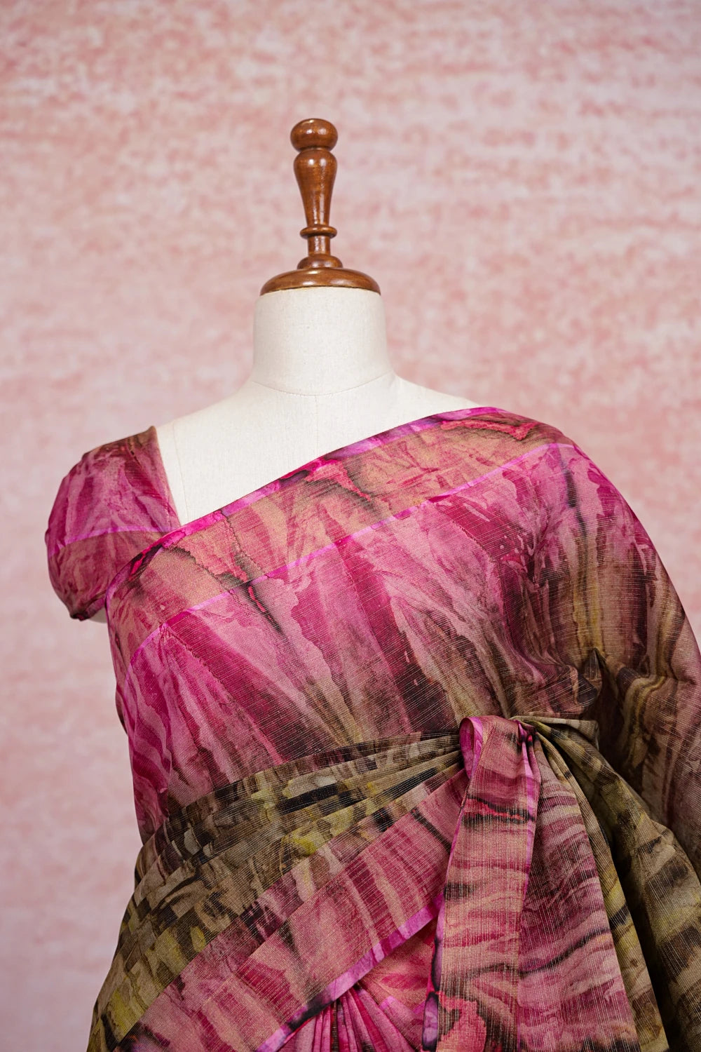 Multi Color Semi Tissue Tussar Saree - Seematti