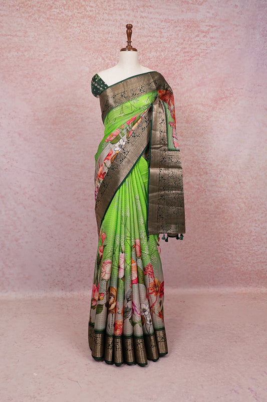 Multi Color Semi Tussar Saree - Seematti