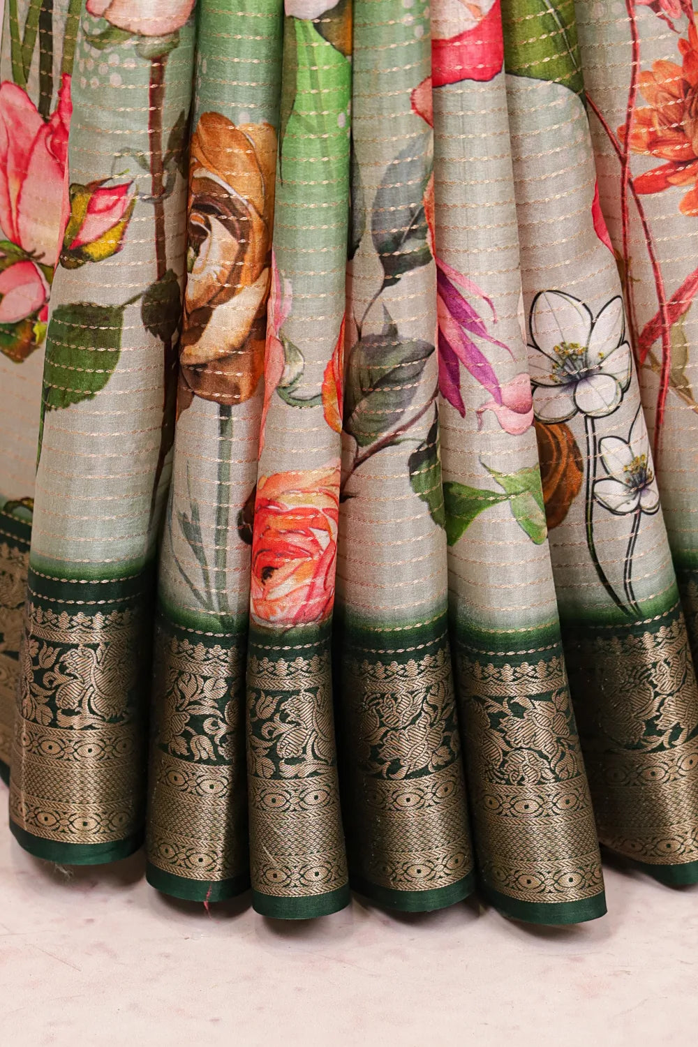 Multi Color Semi Tussar Saree - Seematti