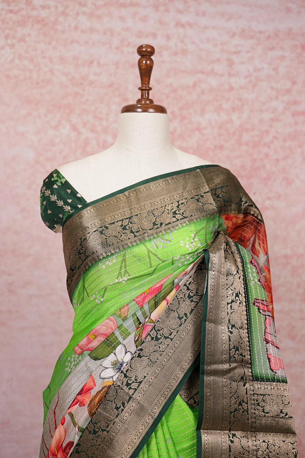 Multi Color Semi Tussar Saree - Seematti