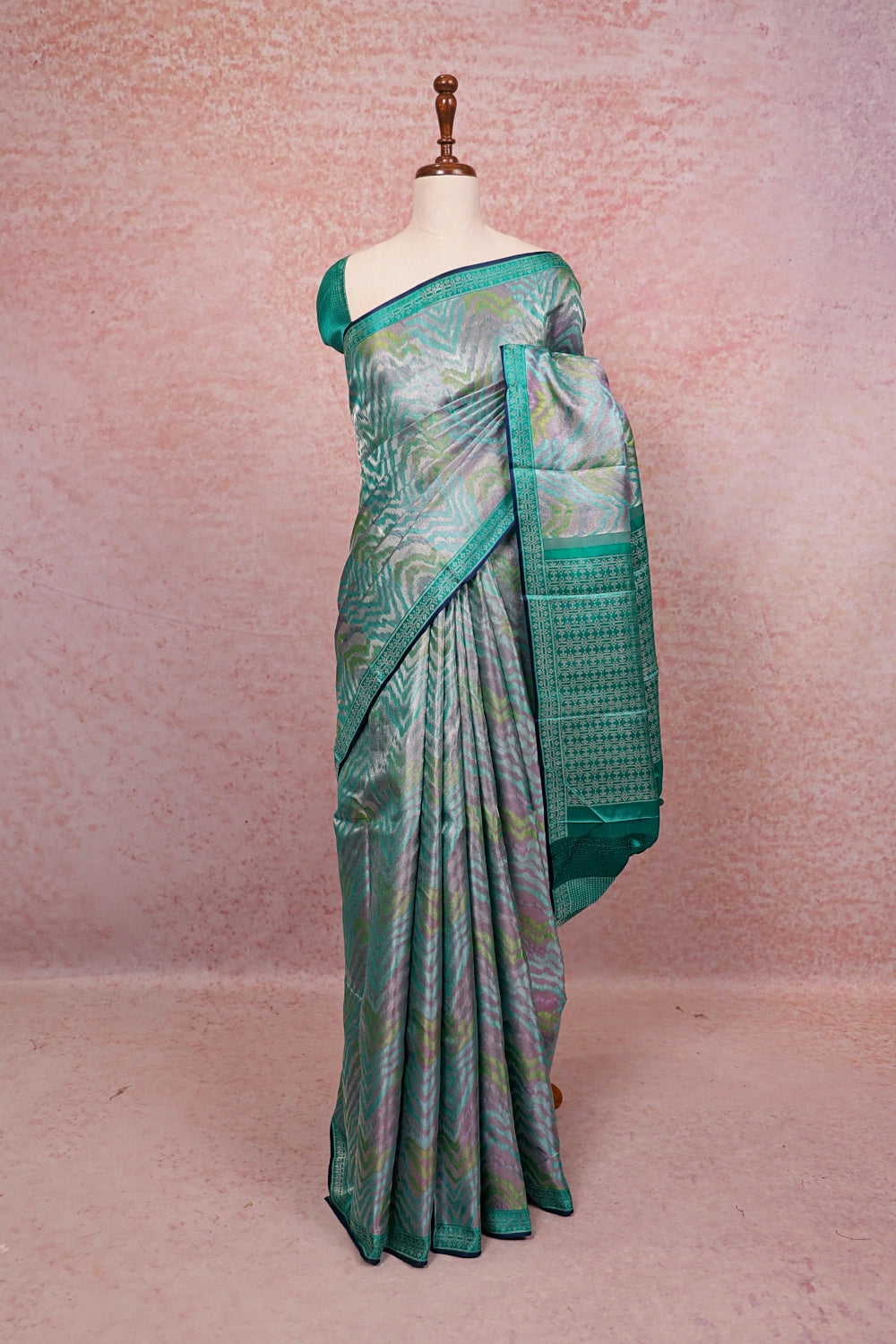 Multi Colors Kancheepuram Silk Saree - Seematti