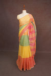 Multi Colors Linen Saree