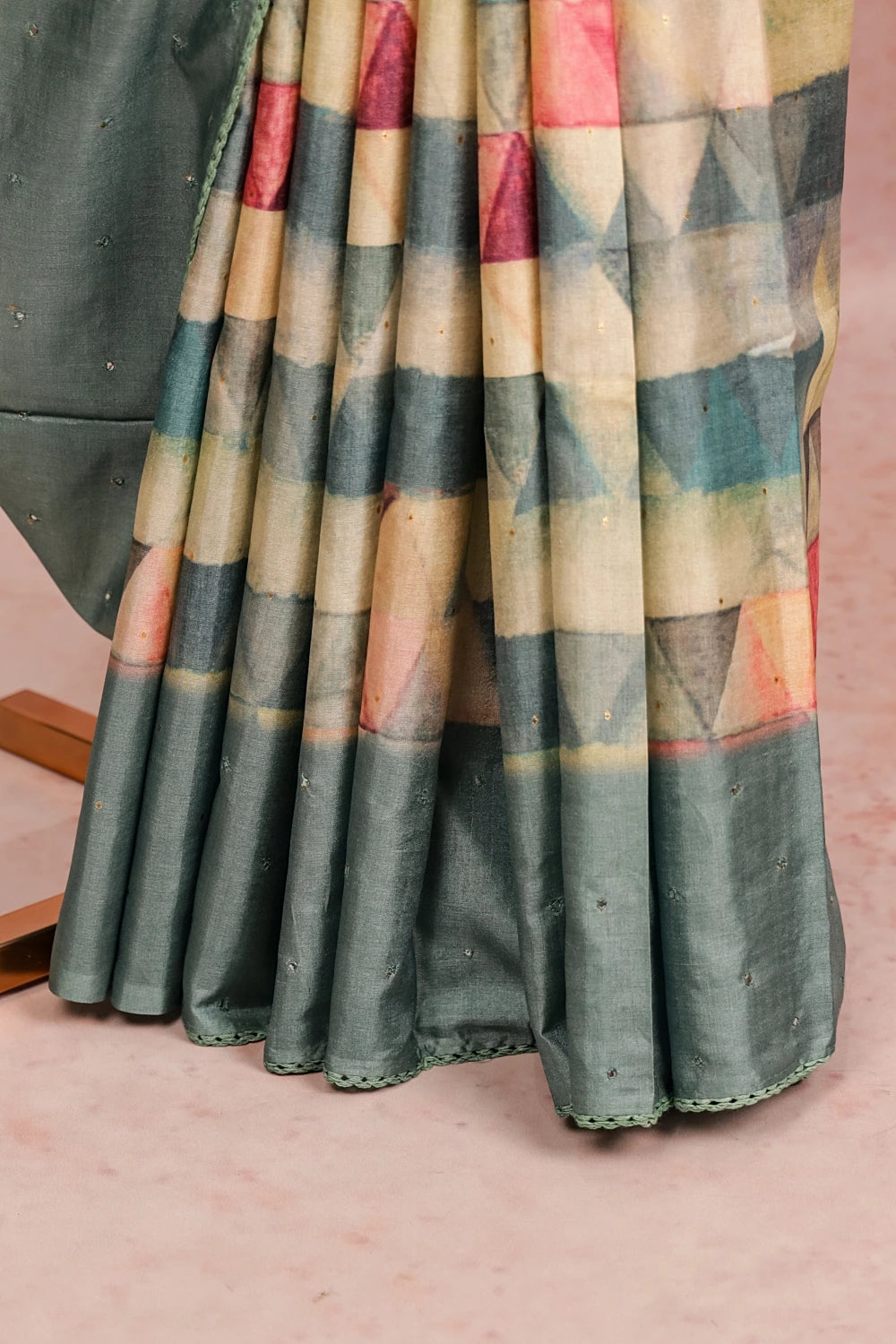 Multi Colour Soft Tussar Saree