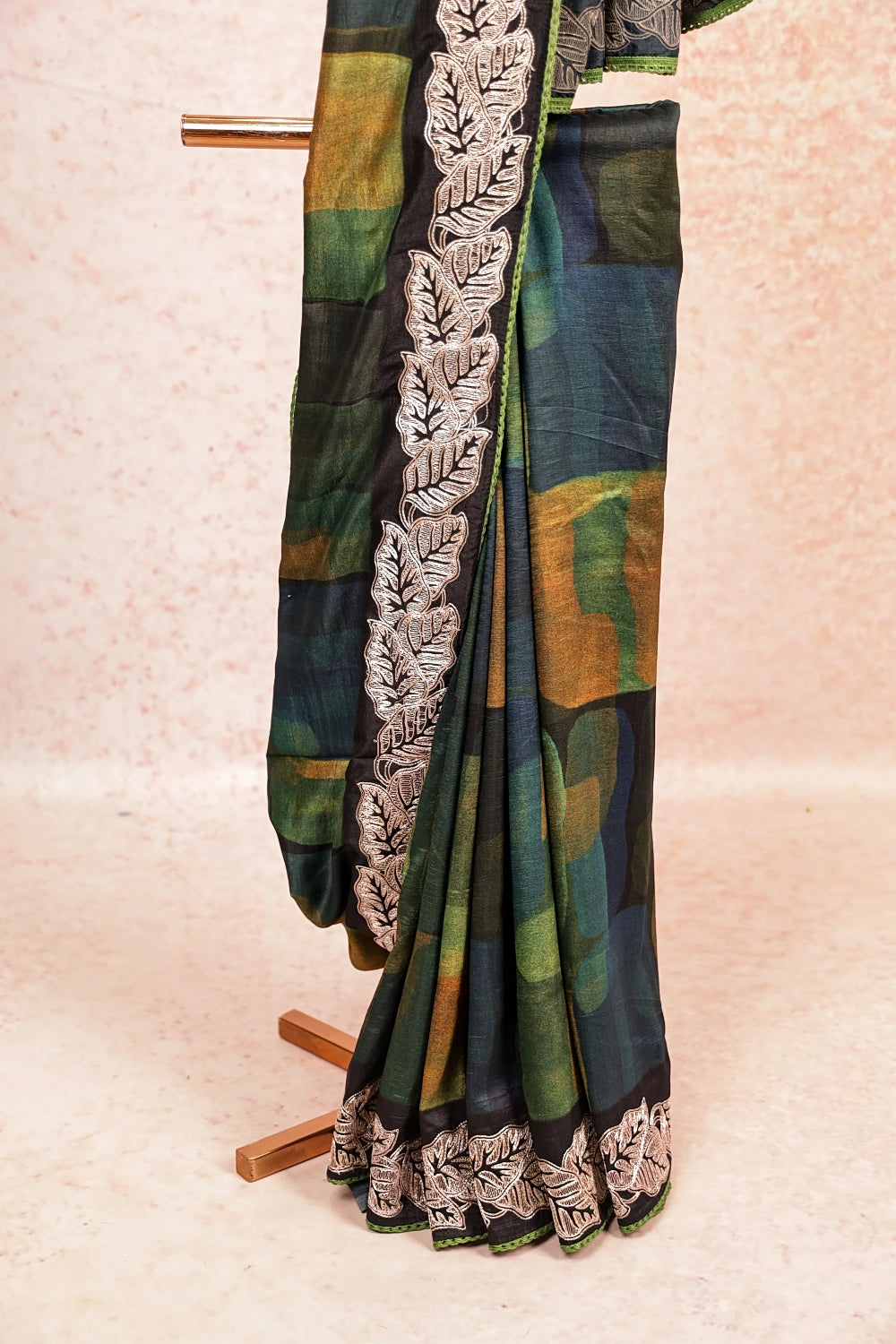 Multi Colours Semi Jute Saree
