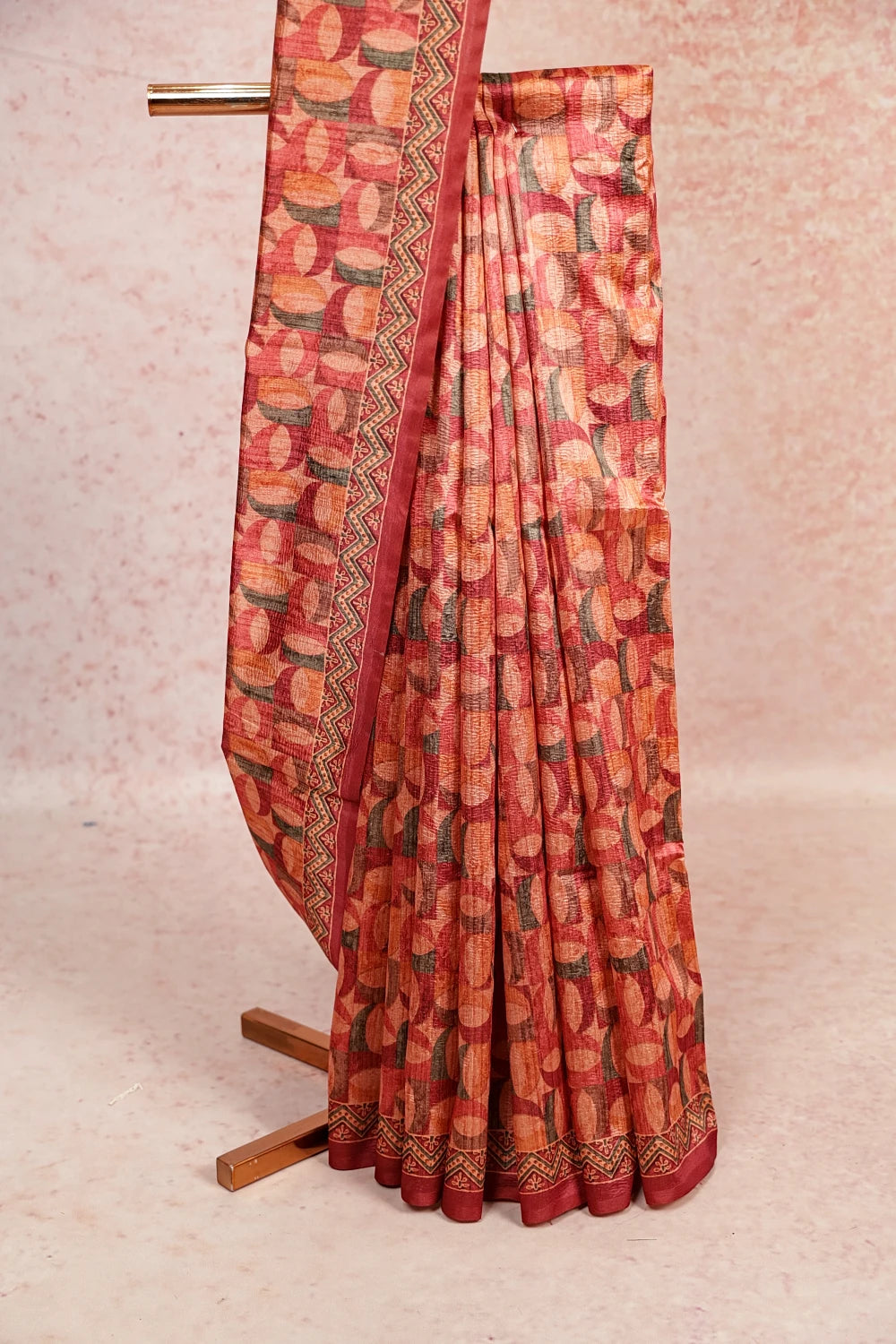 Multi Colours Semi Tussar Saree