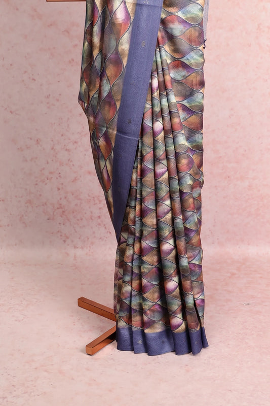 Multicolours Semi Tussar Saree