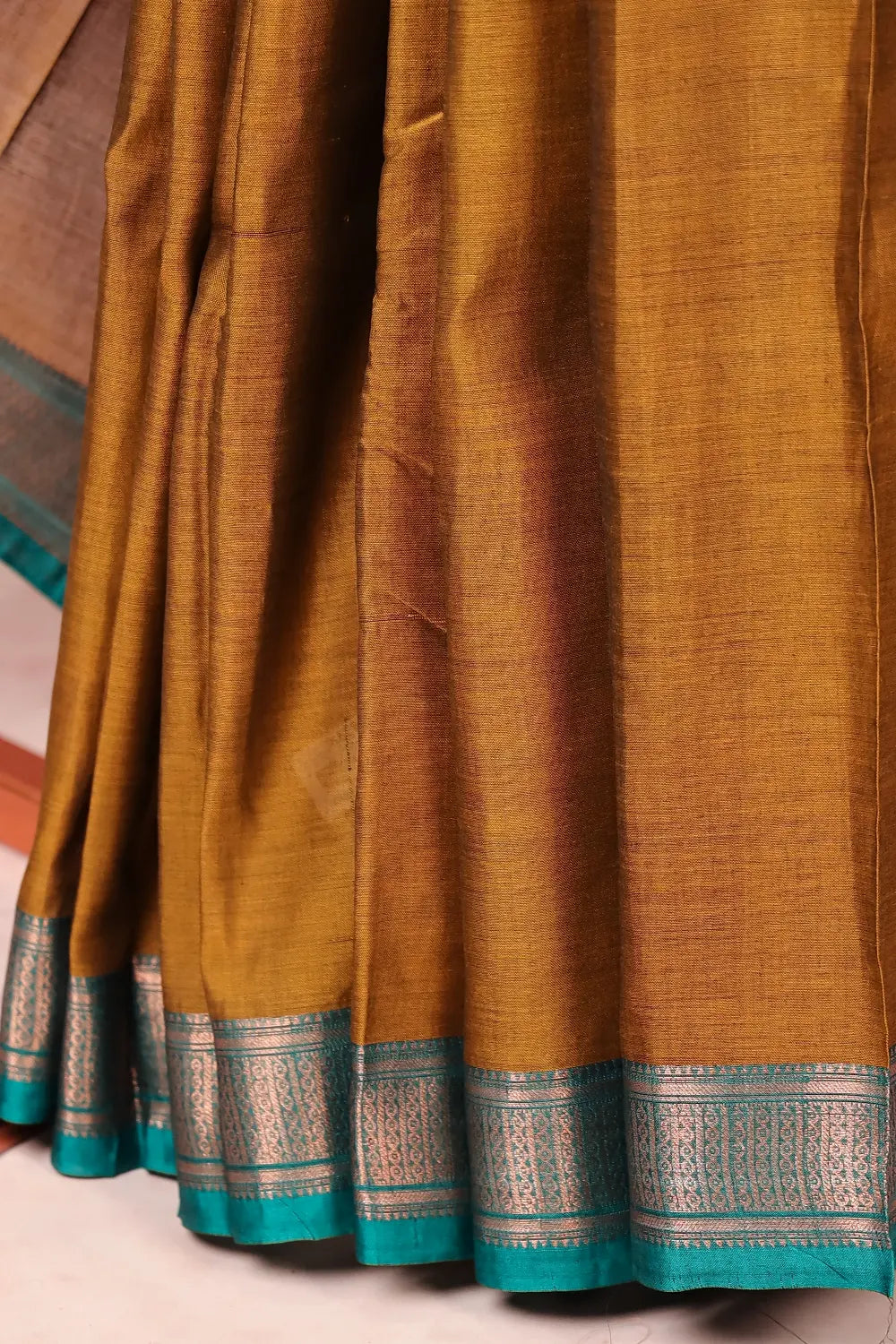 Mustard Gold Cotton Saree