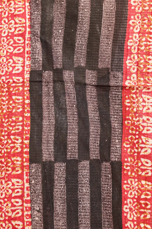 Mustard Gold Semi Tussar Saree