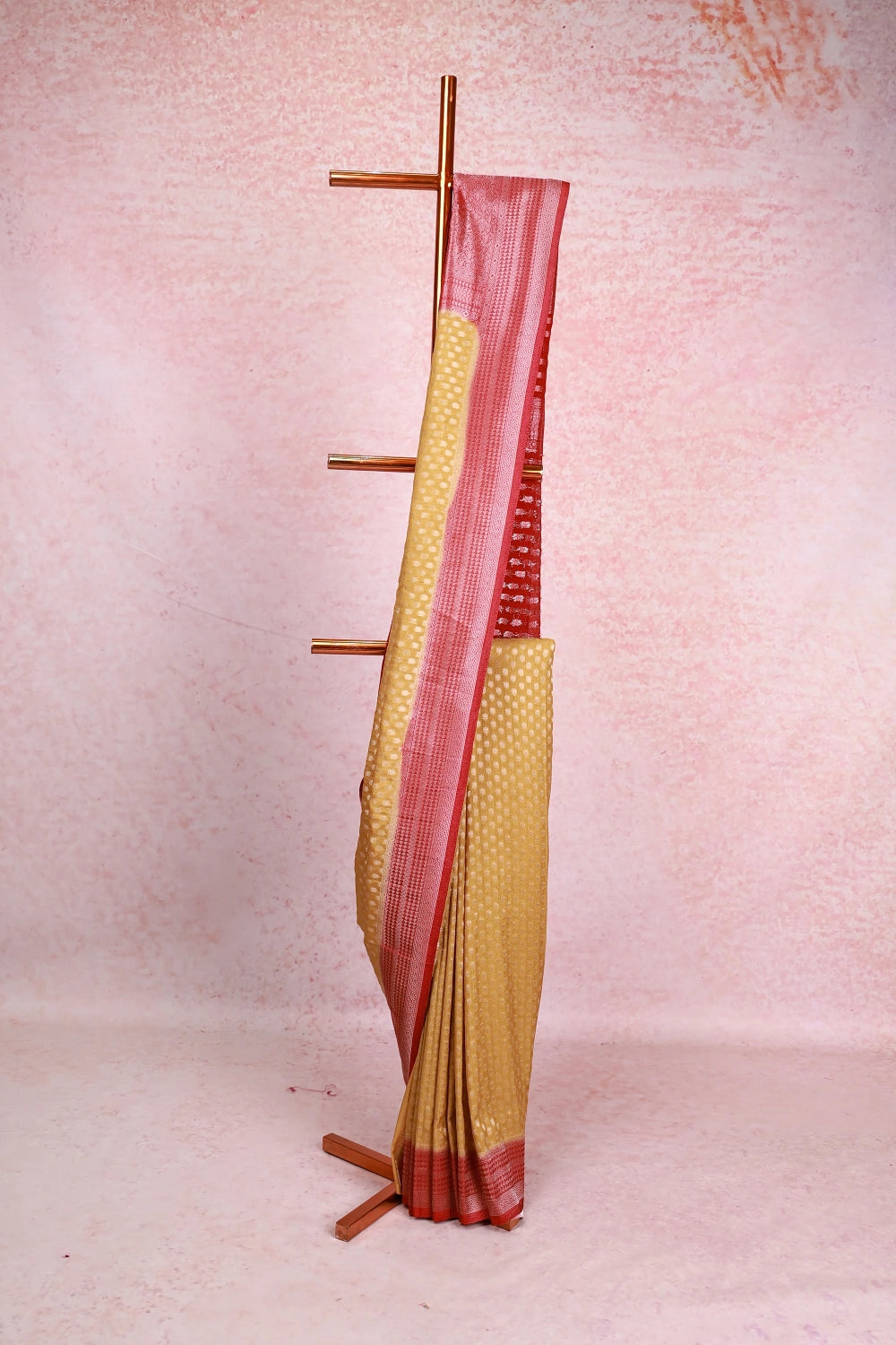 Mustard Yellow Banarasi Georgette Saree