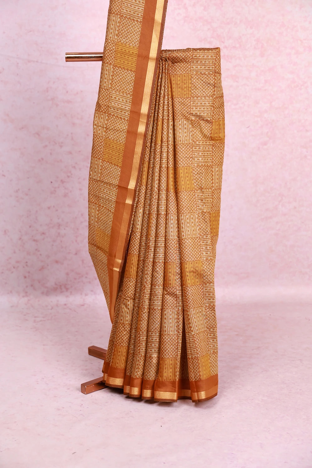 Mustard Yellow Soft Cotton Saree