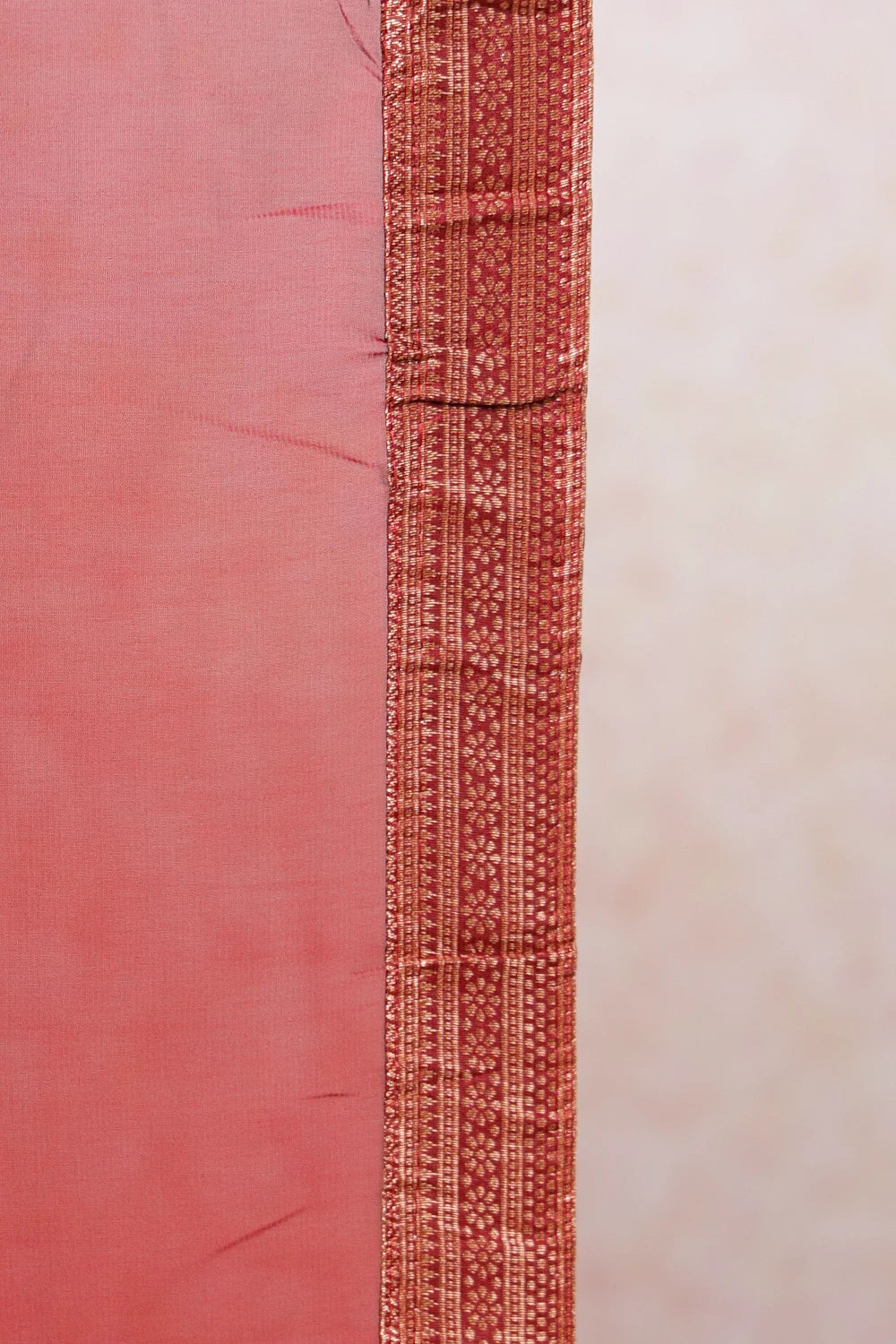 Mustard Yellow With Maroonish Red Semi Silk Dhavani Set - Seematti